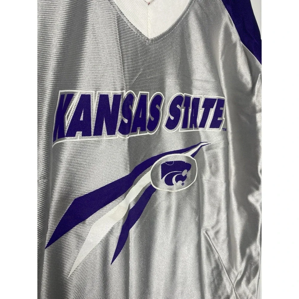 NCAA Youth Kansas State Vintage Jersey Shirt Silver‎ Purple Size 6-8 New